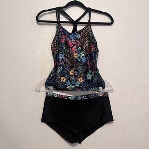 Wonder‎ Nation Girls Tankini Two Piece Swimwear Size XL 14/16